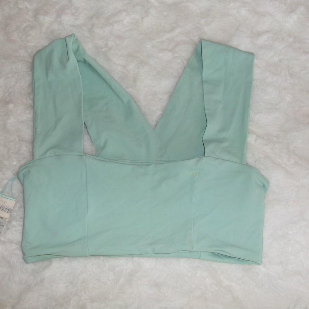 mint green L*Space parker bikini top, size small